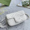 Designer Luxury Marmont Belt Bag 6999757 Coleções de diretor Niverse em Chevron White Chevron Matelasse Chain Strap Bags Top Quality