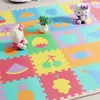 Play Mats QWZ10Pcs/set 30*30cm Number Animal Pattern Baby Play Mat Puzzle Toys For Kids Children EVA Foam Yoga Crawling Mats Floor Tapete 230227