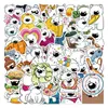 50pcs desenho animado samoyed adesivos fofinhos picaria de cachorro infantil infantil skateboard carros de motocicletas adesivos de bicicleta adesivos por atacado