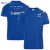 Camisetas masculinas Alpine F1 Team curto seve camiseta azul 2022 Alonso Fórmula 1 ano Edição Novo verão Colction Boys para adultos 0228H23