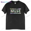 T-shirt da uomo t-shirt estiva da uomo maglietta di marca Muse Static T-shirt nera New Band Merch Top T-shirt da uomo ro taglia TOPS 0301H23