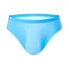 Underpants Men's Sexy Panties Crotch Seamless Ice Silk 3d Briefs Breathable With A Hole Fiber Accessories