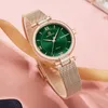 Montres-bracelets 2023NAVIFORCE femmes montre vert le visage Quartz dame étanche montre-bracelet or Rose en acier inoxydable