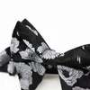 Bow Ties męski bowtie moda kieszonkowa kieszonki mankiety trzyczęściowe garnitur poliester jacquard retro boys Prezenty dla mężczyzn