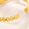 0be3 Bracciale rigido di design Braccialetti di lusso con ciondoli Gioielli da donna con lettera Placcato in acciaio inossidabile 18k Bottiglia d'oro Bracciale in cristallo Fash