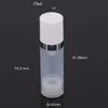 100Pcs 5ml 10ml 15ml Airless Bottles Clear Vacuum Pump Lotion Empty Bottle With Silver Ring Cover Cosmetic Packaging Vials Containers