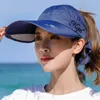 Wide Brim Hats Hat Ladies Ssummer Sunscreen Sun Visor Outdoors Riding Pull Board Sun Cap Fashion Hind Hats With Snow Caps G230227