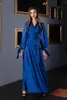 Robe de demoiselle d'honneur bleu Royal robes de mariée ceinture longue peignoir femmes Lingerie chemise de nuit pyjamas vêtements de nuit robe de chambre de luxe pour femmes