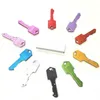 10 Farben Mini-Klappmesser Schlüsselanhänger Outdoor-Gadgets Schlüsselform Tasche Obstmesser Multifunktionswerkzeug Schlüsselanhänger Säbel Schweizer Selbstverteidigungs-Schlüsselanhänger