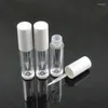 Storage Bottles 100pcs 5ml Transparent Lipgloss Packing Containers White Cap Lip Gloss Glaze Clear Wand Tubes Makeup Eyeliner Refillable