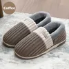 Slippers Comwarm Winter Warm Plus para homens homens espessos solteiros de algodão de algodão peludos de algodão