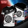 T-shirts pour hommes Mode Sport Joueur de fléchettes Bière Club Jeux Tatouage Été Harajuku T-shirts décontractés Unisexe Haut O-Cou Manches Courtes G