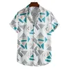 Mäns casual skjortor Hawaiian skjorta 2022 Summer New Men's Shirts Casual Fashion Trend Lapel tryckt Kort ärmskjortor Camisas Para Hombre Z0224