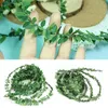 Decorative Flowers 7.5M Silk Garland Green Leaf Iron Wire Artificial Flower Vine Rattan For Wedding Car Decoration DIY Wreath N1Z3