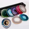 Table Mats & Pads Excellent Cup Mat Compact Stone Natural Agate Sliced Dyed