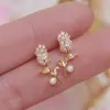 Stud Earrings Trendy Crystal Butterfly Flower For Women Shining Zircon Bee Earring Girls Party Engagement JewelryStud