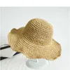 Chapeaux à large bord été pliable chapeau de paille femmes sortie crème solaire chapeau de soleil coréen vacances plage chapeau G230227