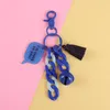 Keychains Creative Acryl U-vormige ketting Tassel Key Fashion Girl Bag Accessoires Auto Keychain Paar Gift Sieraden Groothandel