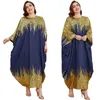 Vêtements ethniques mode femmes africaines manches chauve-souris Robe ample Abaya dubaï turquie imprimer Robe musulman caftan Islam arabe dames Maxi 2023