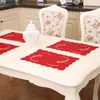 Tovagliette Cyd- ACQUISTA 1 OTTIENI GRATIS Christmas Ricama Hollow Dining Cup Pad Mat Festival Party Dish Tovaglietta