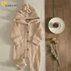 Jumpsuits ma baby 0-24M Infant born Baby Boy Girl Jumpsuit Warm Knit Long Sleeve Romper Cute Ear Playsuit Autumn Spring Clothing 230228