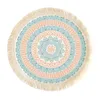 33cm Nordic Printing Tafelplaats Mat Woondecoratie Eettafel Macrame Katoen Ronde Kop Pot Coaster Servies Placemat Estera De Mesa De Nordica