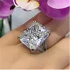 14k Gold Vintage Lab Diamond Finger Ring 925 Sterling Silver Party Wedding Ring Band Rings for Women Men Engagement Smyckespresent