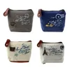 Kosmetiska väskor kvinnor flickor retro canvas mynt handväska med klippta små triangelbyte kort väska mode plånböcker släpp leverans hälsa beau dhjox