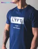Herr t-shirts sommar Nytt varumärke sport mode kortseverad herr gym fitness t-shirt lös bodybuilding sty casual blue träning tryck toppar 0301H23