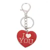 Keychains Metal Heart-Shaped Pendant Jag älskar dig par Keychain Lovers Express Key Rings Accessories möte Wedding Present