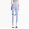 Yoga Outfit LL Women Yoga Leggings Pants Fitness Push Up Exercise Running With Side Pocket Gym Seamless Peach Butt Tight Pants T230228