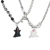 Chains Cute Ghost Necklace Minimalist Halloween Jewelry Gift For Women Charms Clavicle Chain Birthday Gifts