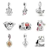 925 libbre d'argento New Fashion Charm Beads Glow Pendant 2023 New Angel Wings Perline Bowknot Silver Beads