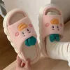 Pantofole Pantofole con plateau da donna Cute Cartoon Indoor Primavera Estate Scarpe Coppie Home Floor Slides Suola spessa Pantofola da casa maschile femminile Z0215