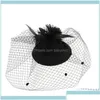 Accessori per capelli Aessories Strumenti ProdottiAessories Fascinators Cappelli Cappello portapillole Cocktail Party Copricapo per ragazze e donne Drop Del Dhsbz