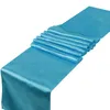 Table Runner 10pcs/lot 30*275cm Satin Runners Wedding Decoration Year Party Decor for Home cover 230227