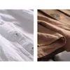 Blusas de mujer Camisas Primavera Otoño Moda Sólido Algodón Lino Camisa Casual Mujer Polo-cuello Elegante Blusa con botones Top de gran tamaño Blusa 230228