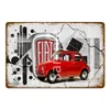 Klassieke autokartschildering Vintage metalen tinnen tekens Wall Art Decor Poster voor Cafe Bar Pub Home Wall Decor CAR METAL ART Gepersonaliseerde poster Decoratie Maat 30x20cm W02