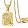 Pendant Necklaces Initials Letter Name Necklace For Women Men Gold Silver Color Square Alphabet Charm Box Link Chain Couple Pendants GPM05Pe