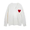 New Designer Sweater Love Heart A Men Mulheres amantes Casal Cardigan Knit V Round Neck Collar Alta Carta de moda feminina Branca de manga longa de manga longa Pullover