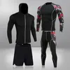 Tute da uomo Intimo termico Set Tattiche MMA Leggings Tinta unita Costume Compress Fitness Mutande lunghe Marchi invernali 230228