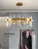 Lustres de lustres de ouro redondos modernos no quarto da sala de estar para casa decoração de decoração de cristal luminária de lâmpada de lâmpada de cristal lumin