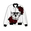 Herenjacks Xinchenyuan Men/Women Rose en Skull 3D Gedrukte jas mode streetwear Men Loose Sporting Coat M53