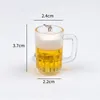 Keychains akrylsimulering Mini Beer Mug Pendant Key Chain Food Model Men's and Women's Bag