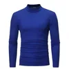 Men's T-Shirts Jodimitty Winter Warm Half High Collar Fashion Thermal Underwear Men Mock Neck Basic T-shirt Blouse Pullover Long Sleeve Top 230227