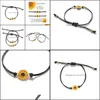 Kralen Boheemse email Sunflower Charms gevlochten armband zuster liefde vriendschap verstelbaar touw daisy polsbandje sieradenkaart cadeau dr. Dhxul