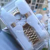 Menes Watch BP Factory 40mm 자동 운동 옐로우 골드 흰색 다이어리 데이트 남성 스틸 스트랩 BPF Sapphire 방수 Luminous Wristwatches NFC 카드 원본 상자