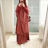 2023 Ethnic Clothing Eid Hooded Muslim Women Hijab Dress Prayer Garment Jilbab Abaya Long Khimar Ramadan Gown Abayas Skirt Sets Islamic Clothes