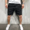 Men's Shorts Wild Style Solid Color Ripped Short Pants Jogger Workout 230228