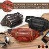 Taillezakken unisex riem Fanny Pack Zipper Pocket Leisure Fashion Travel Messenger schouderpakkettas Pu Leather Sports Borst